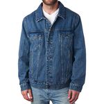 alpine swiss Derek Men’s Classic Denim Trucker Jacket DNM MED