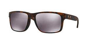 Oakley Men's Holbrook 9102F4 Sunglasses, Matte Brown Tortoise/Prizmblack, 55