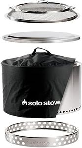 Solo Stove Yukon Backyard Bundle 2.0 | Incl. Yukon Smokeless Fire Pit with Stand, Shelter, Shield, Lid, Portable for Wood Burning, Removable Ash Pan, Stainless Steel, H: 19.8in x Dia: 27in, 50.85lbs.