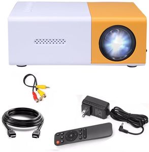 YG-300 Pro Mini Projector for Home Theater: 4K 1080P Video, USB & Remote Control Compatible with Smartphone/Tablet/Laptop/TV Stick/USB Drive