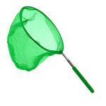 27” Kids Extendable Fishing Mesh Net Butterfly Bug Insect Fish Crab Catcher with Telescopic Handle Garden Pond Toy, Ideal present for Children Extendable from 36cm to 68cm (Green)