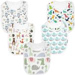 KiddyStar Double Layer Baby Bibs | Ideal For Drooling, Teething, Feeding Infants | Organic Cotton, Thick, Snap Closure