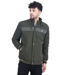 Dollar Jacket For Men Casual Zipper Bomber For Winter In Olive Green