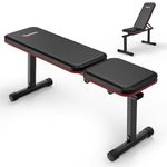 PASYOU Flat Weight Bench 2 in 1 Flat Workout Bench Press, Adjustable Strength Training Bench for Home Gym, 5 Levels Incline Weight Bench, Max Weight Capacity 600LBS Multifunctional Exercise Bench PB200