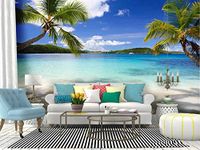 Wall Mural palm trees on tropical beach in the virgin islands landscape of a Peel and Stick Wallpaper Self Adhesive Wallpaper Large Wall Sticker Removable Vinyl Film Roll Shelf Paper Home Decor