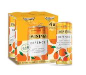 Twinings Defence -Orange and Passionfruit Flavoured Sparkling Tea-Refreshing Fruity Beverage(4X250ml Cans)-No Added Sugar,Low in Caffeine/Calorie,Healthy Alternative,Antioxidant Rich,Vegan,Gluten Free