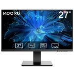 KOORUI 27 Inch FHD Monitor, Computer Monitor built-in speaker (1080P, 100HZ, HDMI+VGA, 99% SRGB, 4ms Response, Eye Care) Ultra-Thin Monitor, VESA Compatible