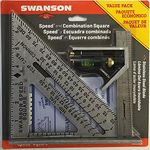 Swanson Tool S0101CB Speed Square with Book and Combination Square Value Pack