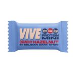 Vive Dark Chocolate Coated Hazelnut Flavour Protein Bites - Vegan - High Fibre Protein Mini Bars - Pack of 21