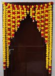 JH Gallery Artificial Marigold Garlands Flowers Door Toran Door Hanging (Red & Yellow), 58 cm, 58 Cm