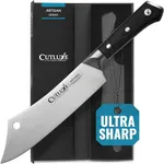 Cutluxe Cleaver Chef Knife – 8" Meat Cleaver Butcher Knife – German Steel Blade, Full Tang, Ergonomic Handle Design – Artisan Series