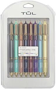 TUL® GL Series Retractable Gel Pens, Medium Point, 0.8 mm, Assorted Barrel Colors, Assorted Metallic Inks, Pack Of 8 Pens