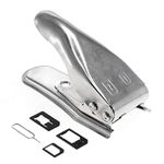 SIM card cutter standard, microSIM to nanoSIM/Card Punch with Eject Pin & Adaptors, Adapter Set