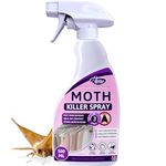 Aviro Moth Killer Spray - Fast Acting Moth Repellent For Wardrobes, Fabric & Surfaces. Professional Strength Carpet Moth Spray For Immediate Treatment & Ongoing Protection Against Clothes Moths