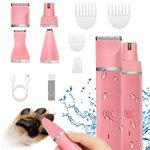 Veeconn Dog Grooming Clippers Kit Dog Hair Clipper-Low Noise Pet Clippers for Dogs-Rechargeable Cat Grooming-Cordless Quiet Pet Nail Grinder Small Dog Trimmer Puppies Paw,Puppy Face Shaver