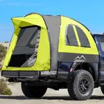 Pickup Truck Tent, Waterproof PU2000mm for Camping 5.5-6 Ft Bed,2-Person Sleeping with Double Layer Design Windows, Portable Overland Tent Expandable Triangle Sunshade Awning