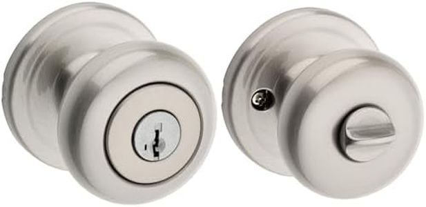 Kwikset 97402-736 Juno Entry Knob Featuring SmartKey in Satin Nickel