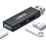 USB 3.0 Hub Splitter,LOBKIN USB Extender Multi Port USB Adapter | 1 USB 3.0 Port | 2 USB 2.0 Port | Mini USB Hub for PC,Laptop,PS4/PS5,TV,MacBook,Mac Pro,Mac Mini,iMac,Surface Pro,XPS,Flash Drive