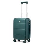 Hanke Carry On Luggage 22x14x9 Airline Approved Spinner Wheels Hard Shell Suitcases for Women & Men TSA Luggage Travel Suitcase Rolling Light Weight Luggage 20 Inch(Blackish Green)