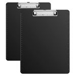 Amazon Basics Plastic Clipboards, Black, 2/Pack