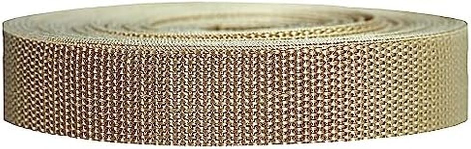 Strapworks Heavyweight Polypropylene Webbing - Heavy Duty Poly Strapping for Outdoor DIY Gear Repair, 1.5 Inch x 10 Yards, Khaki