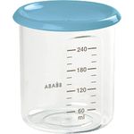 Beaba - Tritan Conservation Jar - Stackable Baby Food Storage Container with Lid - Airtight and Leakproof - Wide Mouth - BPA Free - 240 ml - Blue