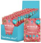 Wibble Jelly Crystals, Strawberry Natural Jelly Powders, Quick Set, 12 pack, Low Sugar, Plant-Based, Low Calorie Snack, Healthy Dessert, Serves 4, Vegan Jelly Crystals, Vegetarian Jello Powder, Sweets