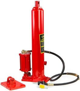 XtremepowerUS 8 Ton Air/Hydraulic Long Ram Jack Piston Ram 8-Ton Capacity Cherry Crane Shop Engine Hoist Lift For Truck- 8.0 Lbs, Red