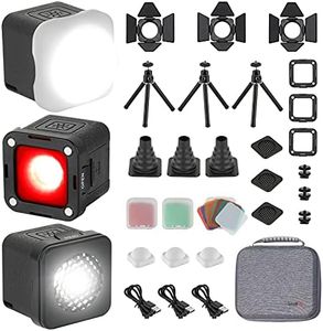 SmallRig RM01 Mini LED Video Light (3 Pack), Watreproof Portable Lighting Kit with 8 Color Filters, Dimmable Fill Photography Light 5600K CRI95 for Smartphone, Action and DSLR Camera