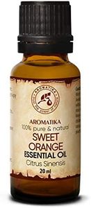 Aceite Esencial Naranja 20ml - 100% Puro & Natural - Brasil - Efecto Contra Celulitis - Mejor para Belleza - Aromaterapia - Masaje - Baño - Difusor para un Buen Sueño