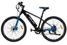 Toutche HEILEO M200 Mountain Electric Cycle for Men and Ladies 8-Speed Shimano Cassette Gears Dual Disc Brakes Removable Battery 80 KM Range Advanced LCD Display 16" x27.5 Light Weight MTB