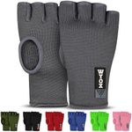 WYOX Boxing Hand Wraps Inner Gloves Men Women, Half Finger Under Mitts with Elasticated Bandages for Fist Protection, Ideal for Muay Thai, Kickboxing, MMA, and Martial Arts, Perfect for Training