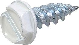 Hillman 9495 slotted hex painted gutter self piercing screws, 7 x 1/2", Zinc, 10