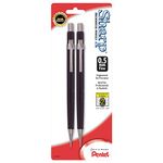 Pentel P205BP2-K6 Sharp Mechanical/Automatic Pencil, 0.5mm, Black, 2 Count (Pack of 1) - Packaging May Vary