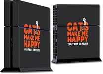 MightySkins Skin Compatible with Sony Playstation PS4 Console – Cats Make Me Happy | Protective, Durable, and Unique Vinyl wrap Cover | Easy to Apply, Remove, and Change Styles | Made in The USA