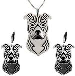 Pit Bull Dog Sterling Silver Neckla