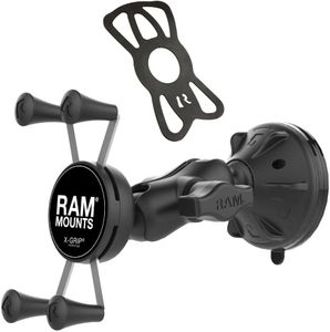 RAM Suction Cup Car Mount with Universal X-Grip Phone Holder – Short Arm