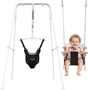 2 in 1 Baby Jumper & Swing, Baby Jumper for Indoor and Outdoor Use, Baby Swing with Foldable Stand, Stable Toddler Swing Set