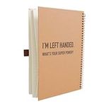 Urby Left Handed Notebooks College Ruled, 160 Pages 1 Subject, Hard Cover, Size 8.5" X 5.7", Ideal Gifts For Left Handed People. (Premium Paper 1 Pack)