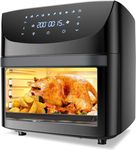 Aptliton Air Fryer Oven 18L, Large Capacity, Touch Screen Oven with Rotisserie, Large Capacity Air Fryer, Visual Window, Smart Finish, Dishwasher Safe, Rapid Air Circulation, BPA-Free Accessories