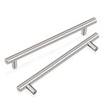 PinLin 15 Pack Cabinet Pulls Hole Spacing 128mm Brushed Nickle Kitchen Door Handles Stainless Steel Cupboard Door Knobs T Bar Cabinet Handles