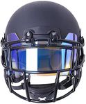 GY Football Visor for Youth and Adult Football Helmet Visors (Clear REVO ice Blue) Coloured Football Visors