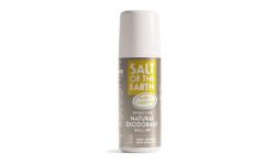 Salt of the Earth - Natural Deodorant Roll On - 100% Natural Origin Ingredients, Effective Protection, Vegan & Cruelty Free. Suitable for Men, Women & Kids - Amber & Sandalwood - 75ml