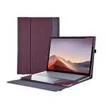 Honeycase Case Cover for Microsoft Surface Laptop 6/5/4/3/2/1 15 inch Computer (NOT FIT Surface Studio & Surface Book)，PU Leather Protective Hard Shell Case,Red