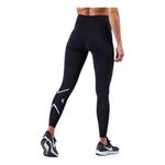 2XU Women's Motion Hi-Rise Compression Tights Pants, Black/Silver X Logo, L Tall