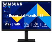 Samsung Essential Series S3 Flat Monitor 24 Inch (60.5 cm) FHD (1,920 x 1,080 Resolution), 100 Hz, IPS Panel, 5ms(GTG), D-Sub, HDMI (LS24D300GAWXXL, Black)