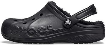 Crocs Unisex Baya Lined Clog Clog, Black, 4 UK Men/ 5 UK Women