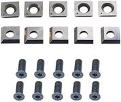 Carbide Inserts Cutters Knives 14.3mm Square Replacement 2 Cutting Edges for Cutech Tool Planer Jointer 40700H-CT 4700HC-CT 40100H-CT 40600H-80100-CT 40200H-CT 40600HC-80100-CT 40200HC-CT Head 10pc