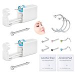 AVYRING 13Pcs Nose Piercing Kit, Piercing Gun Built-in Silver Nose Studs, Painless Self Piercing Kit with 20G Nose Rings Studs, Disposable Piercing Gun for At Home Nose Piercing