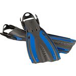 OCEANIC Viper 2 Fins, Open Heel | Suitable for All Scuba Diving & Snorkeling Skill Levels | Lightweight & Comfortable | Easy to get on and Keep on | Fits Wide Range of Boot Styles | Blue/Black REG